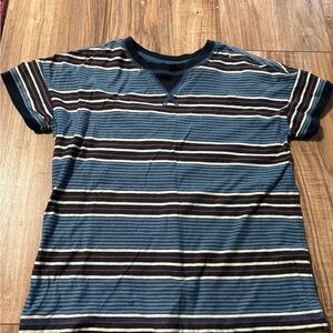 Tea Collection Blue and Black Striped Tee